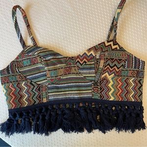 NWT Fringe crop top